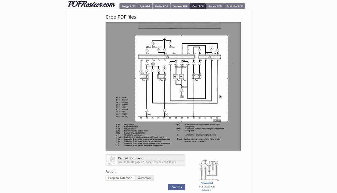 resize crop pdf