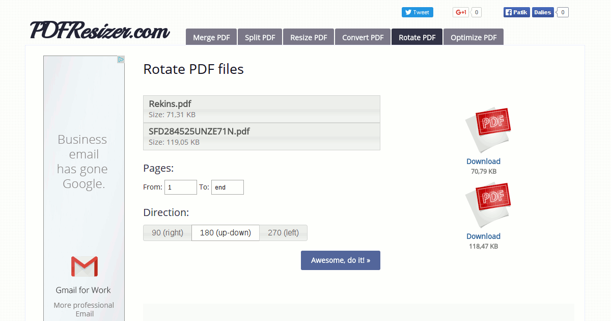 ubuntu rotate pdf document