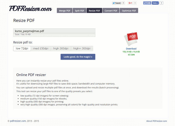 PDF resizer - free online PDF editor