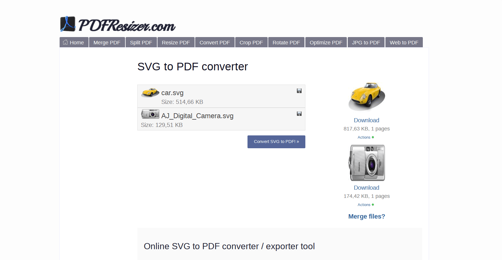 Download Online Svg To Pdf Converter Exporter Pdf Tools PSD Mockup Templates